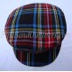 Black Stewart Tartan Cap