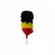 Black - Yellow - Red Feather Hackle / Hats Plums