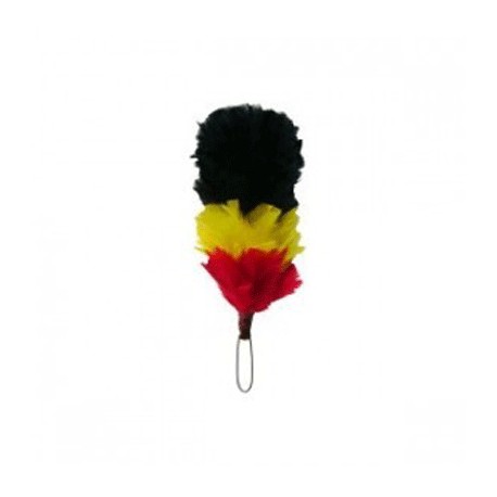 Black - Yellow - Red Feather Hackle / Hats Plums