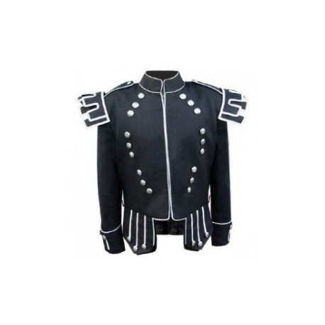 Scots Guards Style Pipe Band Black Doublet Jacket