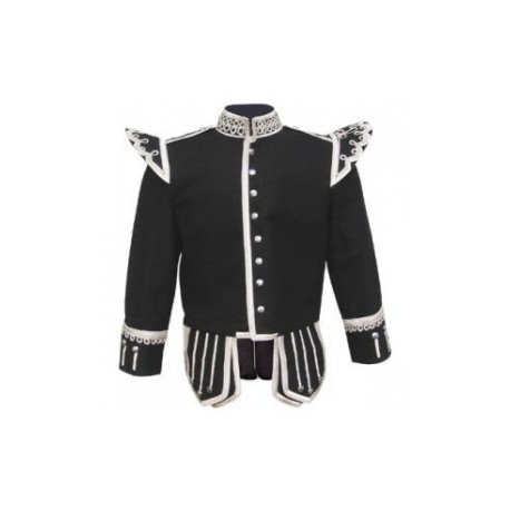 Pipers Drummers Black Doublet Uniform Jacket