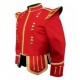 Red Doublet Uniform Pipe Major Kilt Jacket