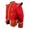 Red Doublet Uniform Pipe Major Kilt Jacket