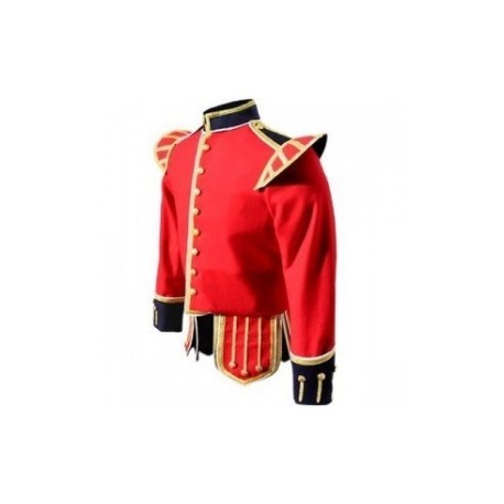 Pipers Drummers Red Kilt Doublet Military Jacket