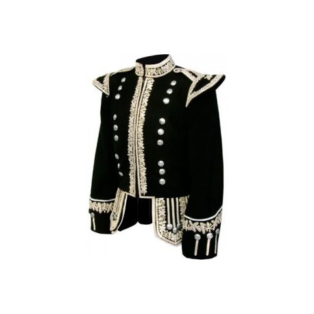 Black Hand Embroidered "Royal" Uniform Doublet