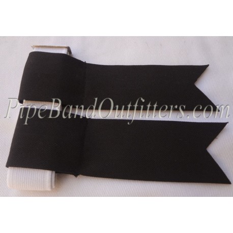 Black Kilt Band Flashers/Flashes - Garters