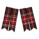 Black Stewart Tartan Kilt Flashers/Flashes - Garters