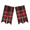 Black Stewart Tartan Kilt Flashers/Flashes - Garters
