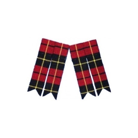 Drum Major Wallace Tartan Kilt Flashers/Flashes - Garters