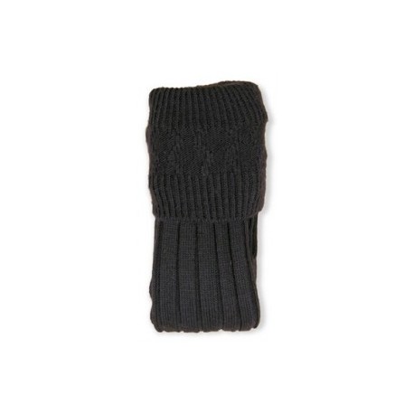 Pipe Band Black Full Socks