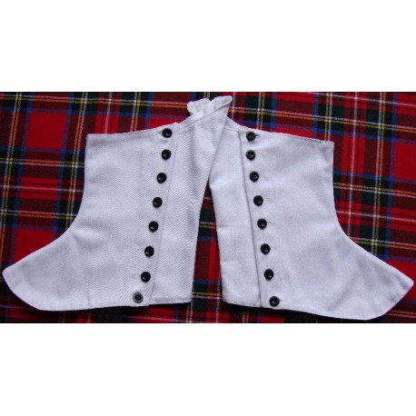 Pipe Band Black Buttons Spats - Gaiters