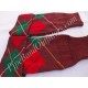 Green Red Pipers Drummers Hose Tops - Half Hoses