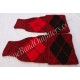 Black Red Pipe Major Hose Tops - Half Hoses