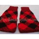 Red Black Pipers Drummers Hose Tops - Half Hoses