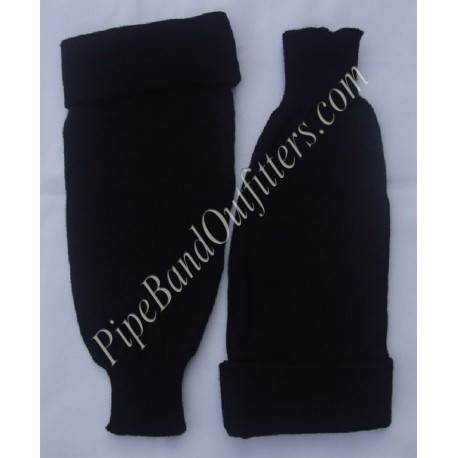 Black Plain Pipe band Hose Tops - Half Hoses