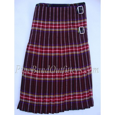Piper Drummer Black Stewart Acrylic Tartan Kilt