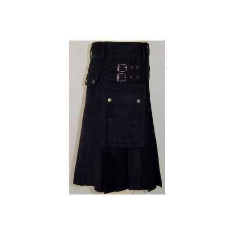 Short Cotton Kilt in Blue