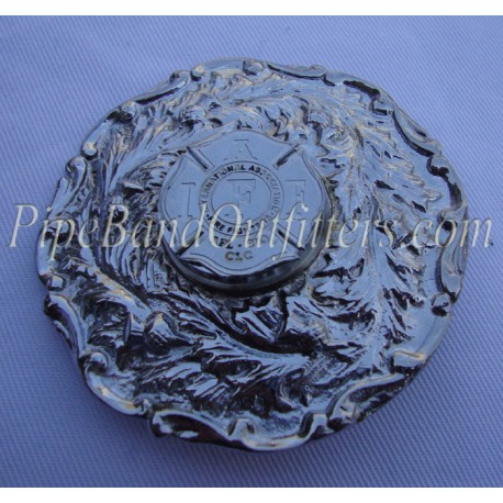 IAFF Piper Drummer Plaid Brooch