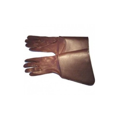 Drum Major Gauntlets - White Leather Gloves