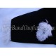 Black Velvet Bagpipe Cover - White Fringe