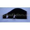 Black Velvet Bagpipe Cover - White Fringe