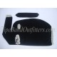Black Velvet Bagpipe Cover - Silver Fringe