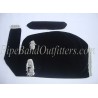 Black Velvet Bagpipe Cover - Silver Fringe