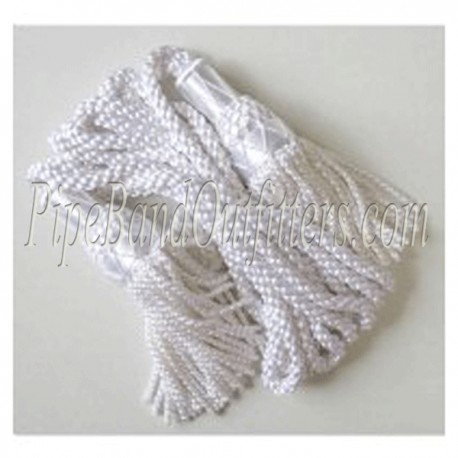 White Bagpipe Silk Cord