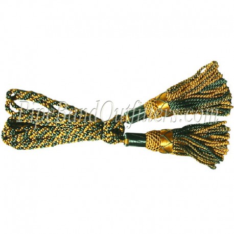 Yellow & Green Bagpipe Silk Cord