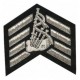 Hand Embroidered Bagpipe Major Rank Badge