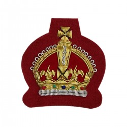 Hand-Embroidered Bullion King Crown Badge