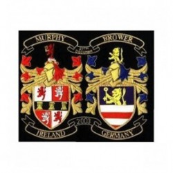 Custom Double Embroidered Family Crest - Coat Of Arms