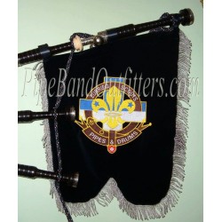 Hand Embroidered Custom Made Pipe Band Banner