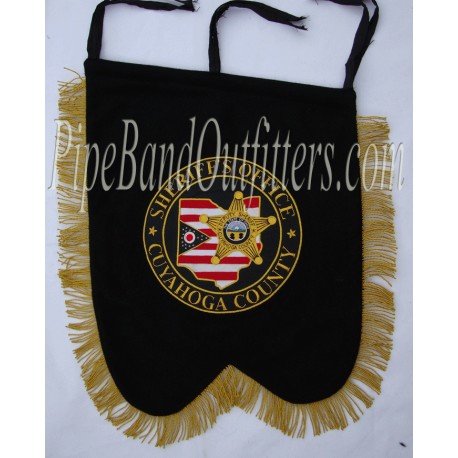 Hand Embroidered Custom Made Pipe Band Banner