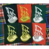 Hand Embroidered Pipe Major Bagpipe Badge