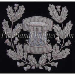 Hand Embroidered Highland Pipe Band Drum Major Badge