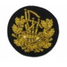 Hand Embroidered Pipe Major Bagpipe Badge