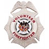 Custom Brass Volunteer Firefighter Badge
