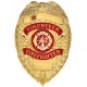 Custom Brass Volunteer Firefighter Badge