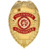 Custom Brass Volunteer Firefighter Badge