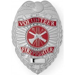 Custom Brass Volunteer Firefighter Badge