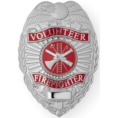 Custom Brass Volunteer Firefighter Badge