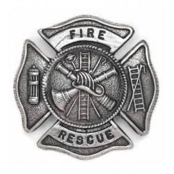 Custom Brass Volunteer Firefighter Badge
