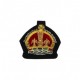 Hand-Embroidered Bullion King Crown Badge