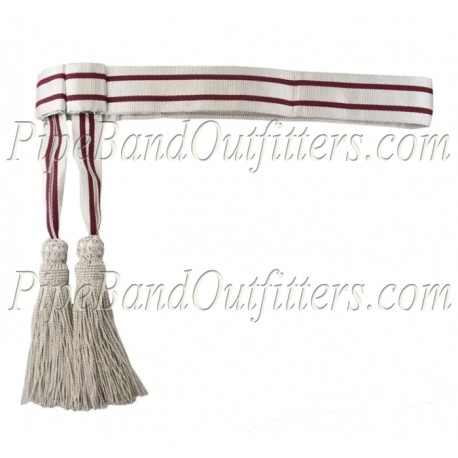 Sergeant Wool Officer Plain Red Sash