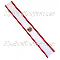 Knights of Columbus (K of C) Ceremonial Sash - White with Red Border Trim