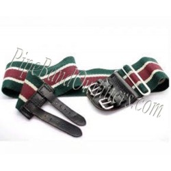 Green Ceremonial Waist Belt Sash With Genuine Leather Straps