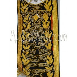 Custom Hand-Embroidered Bullion Wire Premium Baldric Sash