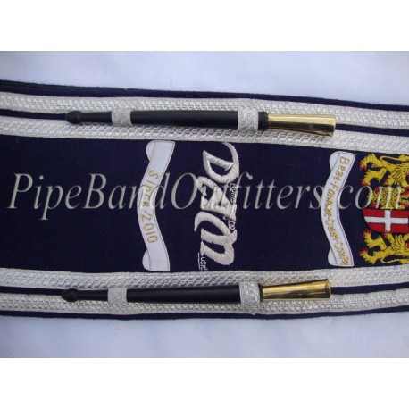 Pipe Band Custom Made Navy Blue Baldric