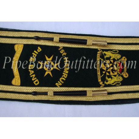 Pipe Band Custom Made Navy Blue Baldric